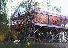 The Genesis Safety System installed on a structure inaccessible by scaffolding.